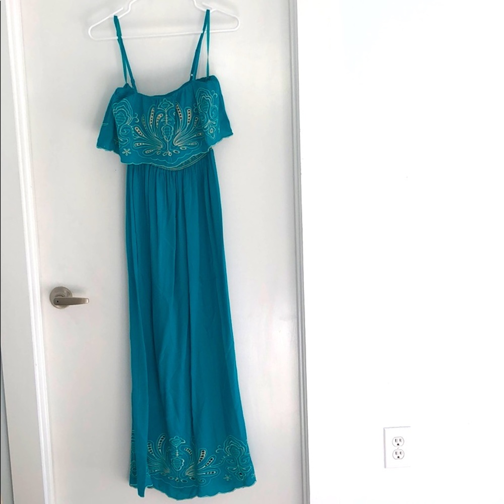 Embroidered Turquoise Sundress by Spice Girl